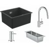 Súprava granitový drez Grohe K700 31653AP0, kuchynská batéria Grohe Eurosmart Cosmopolitan 31481001, 40852SD0, 40535000