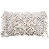 Atmosphera vankúš s třásněmi MACRAME béžový 30x50