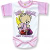 BABY´S WEAR Kojenecké body - krátky rukáv, ANGEL,ružové veľkosť: 74 (6-9m)