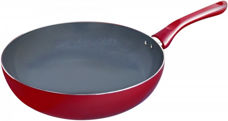 TORO Pánev wok keramika červená 28 cm