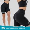 NEBBIA - Legínové šortky s vysokým pásom SNATCHED 614 (black) - L