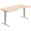 Hobis Pracovný stôl Motion Ergo, ZO, 3S, 180x61-128x90 cm, agát/sivá