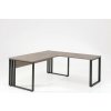 Neyt-Belgium Rohový kancelársky stôl kovová konštrukcia Rio oak extra large