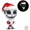 Charm Sterlingové stříbro 925 Tim Burton Santa Jack - Noční můra před Vánoci - svítí ve tmě, korálek na náramek film