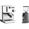 Rancilio Silvia BC, white + Eureka Atom W 75, grey