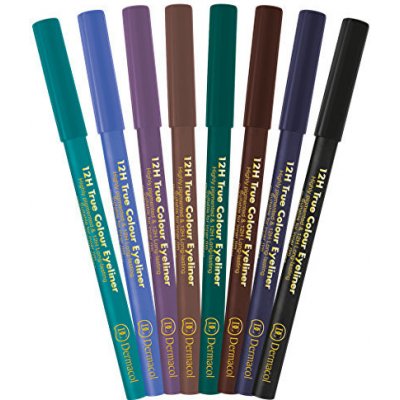 Dermacol True Colour Eyeliner 12h - Drevená ceruzka na oči 2 g - č.8 Black