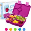 Klarstein junior Lunchbox 6 priehradiek 21,3 x 15 x 4,5 cm bez BPA SMF4-jnrprplsun