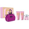 Versace Bright Crystal – EDT 90 ml + telové mlieko 100 ml + sprchový gél 100 ml + kozmetická taštička