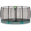 Trampolína s ochrannou sieťou Allure Classic ground Exit Toys prízemná priemer 427 cm zelená