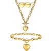 HARAHU Set Simple Heart Zlatá HR34206
