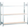 Regál široký SCHULTE, police z drevotriesky š 2500 mm, základné pole, 3 úrovne, 2560x436x2000 mm