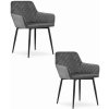 Stolička NOLA - sivý zamat / čierne nohy x 2 9401 71 00 00