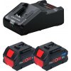 Bosch Professional Štartovacia sada Bosch 2x ProCORE 18 V 8,0 Ah Professional Li-Ion batéria ( 2x 1600A016GK ) + nabíjačka GAL 18V-160 Professional ( 1600A02T5G )