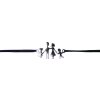 Šnúrkový minimalistický Glosery náramok s rodinkou - chirurgická oceľ, šnúrka 0,8mm Obvod zápästia: S 16-17 cm, Rodinka: rodičia + chlapček, Farba šnúrky: červená