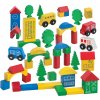 Eichhorn farebné kocky Wooden City Blocks vzorované s potlačou 50 ks