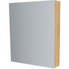 Mereo, Mereo Kúpeľňová zrkadlová skrinka 80 cm, galerka, 2 x dvierka, Multidecor, Dub Arlington, MER-CN798G82DARL