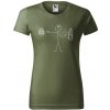 Handel Tričko - Nie! Radšej domácu Farba: khaki, Veľkosť: 2XL, Strih oblečenia: dámsky
