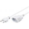 PremiumCord Kabel sieťový predlžovací dvojvidlica 230V 2m biely kpsm2w