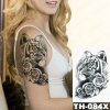 REBELULU Vodeodolné dočasné tetovačky pre ženy Fejkové tetovanie Dočasné tetovanie Tiger Rose Body Art Arm Fake Tattoo Men Women