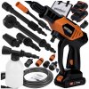 Kraft-Dele Akumulátorová tlaková umývačka 20 V - 60 bar, 160 l/h, 2×4 Ah Mega Equipment