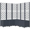 Kvetináč plast čierny VidaXL 120 cm x 120 x 136 cm