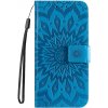 Peňaženkové puzdro Embossing Pattern Slnečnica modré – Apple iPhone 16e