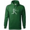 Hráč basebalu ikony - Mikina pánska Cape s kapucňou - 2XL ( Fľaškovozelená )
