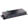 StarTech.com 5G4AINDNP-USB-A-HUB, USB 3.2 Gen 1 (3.1 Gen 1) Type-B, USB 3.2 Gen 1 (3.1 Gen 1) Type-A, 5000 Mbit/s, Čierna, Oceľ, 1,8 m