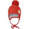 Little Angel DITA Čiapka pletená zaväzovacej vrkôčiky LA Outlast ® Terakota