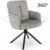 JAKS Otočná stolička šedá maenčester June