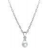 Beneto Strieborný náhrdelník s pravou perlou AGS906 / 45