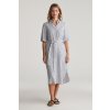 Gant Reg Linen Striped Shirt Dress Evening Blue