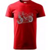 Športová motorka - Klasické pánske tričko vyššej gramáže - S ( Červená )