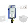 GEBERIT - Kombifix Modul na závesné WC s tlačidlom Sigma20, biela/lesklý chróm + Ideal Standard Tesi - WC a doska 110.302.00.5 NF4