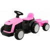Mamido elektrický traktor s prívesom ružová