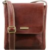 Crossbody taška cez plece JIMMY hnedá | TUSCANY LEATHER