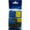 Kompatibilná páska s Brother HSe-651, 23,7mm x 1,5m, čierna tlač / žltý podklad