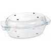 Oválny pekáč s poklopom GrandCHEF 35 x 21 cm, sklenený