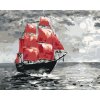 ZUTY Maľovanie podľa čísel - MESAČNÝ SVIT A PLACHETNICA NA MORI Rámovanie: vypnuté plátno na rám, Rozmer: 40x50 cm