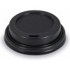 Viečko plastové vypuklé na papierové poháre pr. 73 mm Čierne / bal. 100 ks