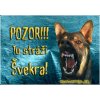 Pozorpes.sk, výstražná tabuľka (Nemecký ovčiak)