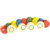 Drevená ťahacia hračka - Húsenica farebná