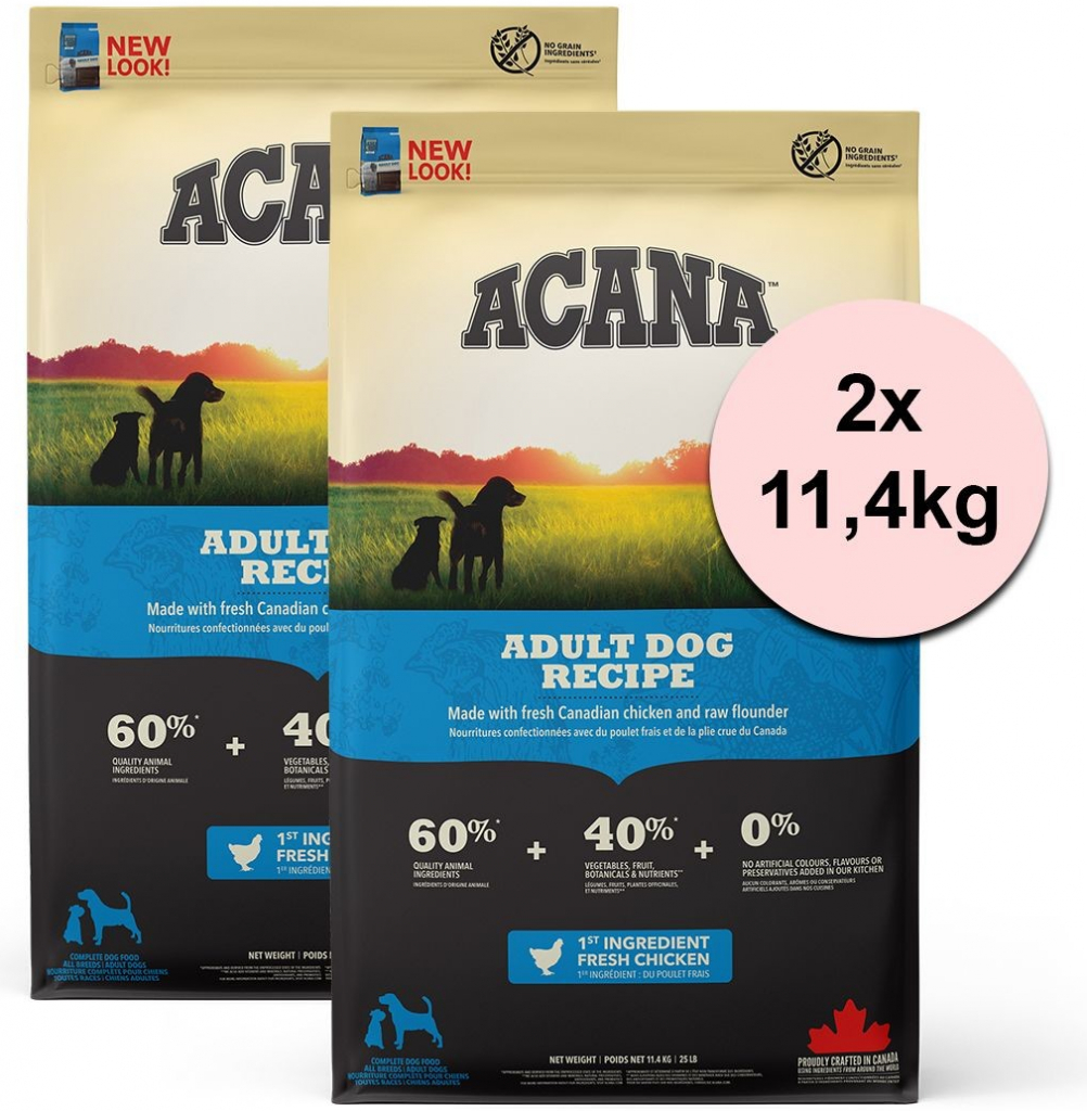 Acana Adult Dog Recipe 2 x 11,4 kg