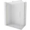 MEXEN/S - Velár sprchovací kút, posuvné dvere 160 x 80, dekor, nikel kartáčovaný 871-160-080-31-97