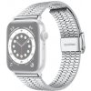 eses Kovový remienok pre Apple Watch s trojitým prúžkom - Strieborný 38mm, 40mm, 41mm