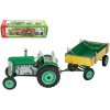 Traktor Zetor s traktorom zelený kľúč kovový 28cm Kovap v krabici