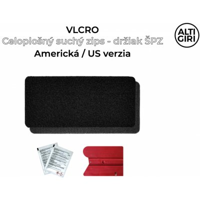 Držiak ŠPZ - ALTI GIRI VELCRO US celoplošný suchý zips - 1 kus