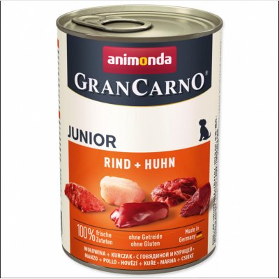 Animonda Gran Carno Junior hovězí kuřecí 400 g Animonda Gran Carno hovädzie a kura 400g konzerva