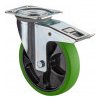 Transportné koliesko 100x32 mm zelené otočná kladka s brzdou