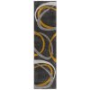 Flair Rugs , Behúň Hand Carved Elude Orb Ochre, 60x230, žltá, kancelária
